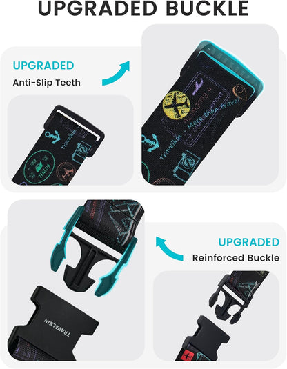 Travelkin Luggage Straps TSA Approved, Suitcase Straps with TSA Lock