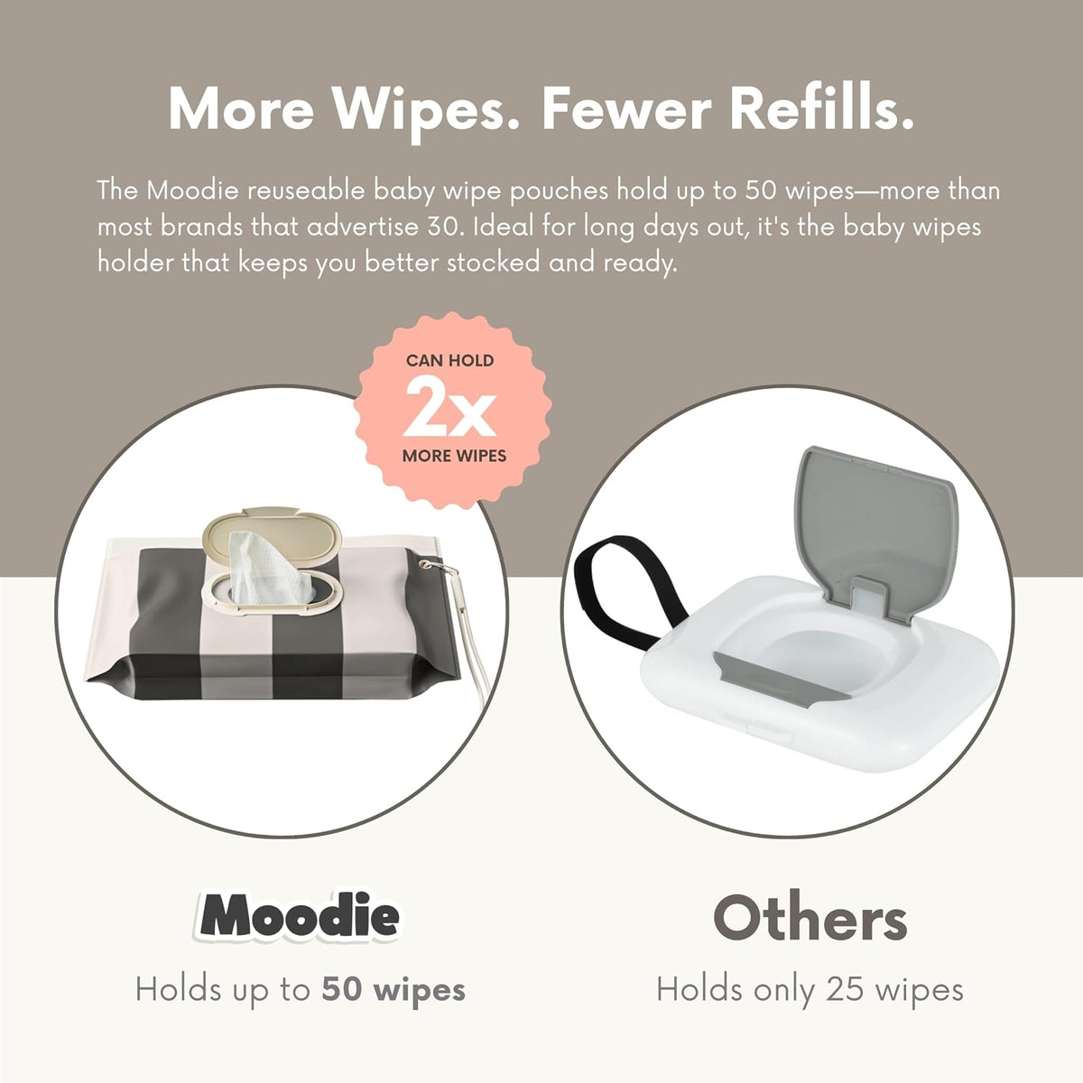 3PACK Baby Wipes Holder | Refillable Wipes Container w/DOUBLE-LOCK SEAL |Travel Wipe Case | Portable Wipe Dispenser | Reusable Wipes Pouch (Sage Green, 3 PACK)