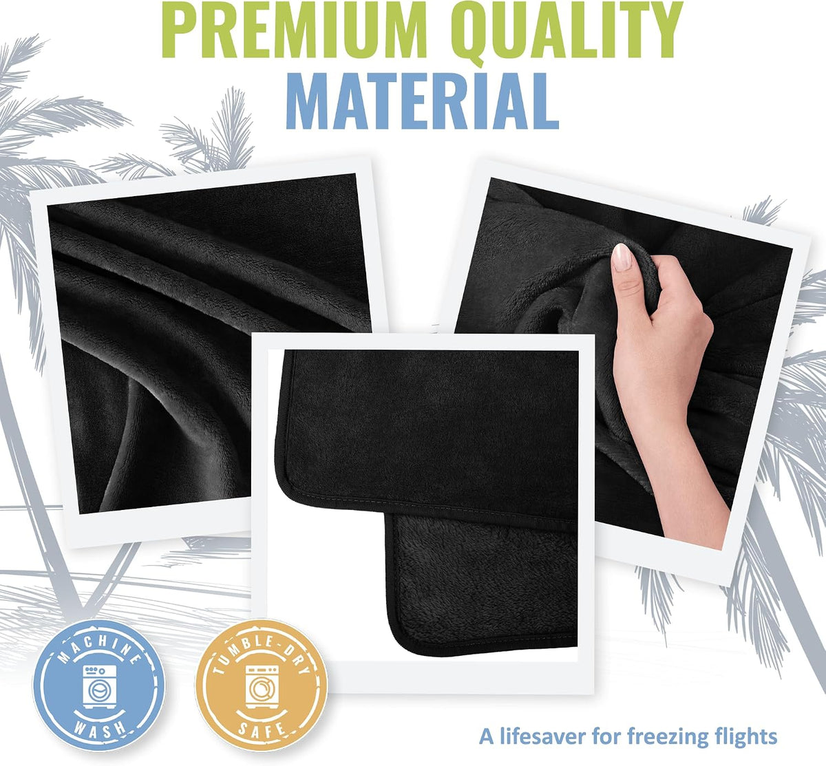 Soft & Warm Travel Blanket for Airplane & Car - Long Flight Essential for Women, Men, Kids - Compact Pillow with Luggage Sleeve & Backpack Clip