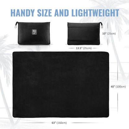 Soft & Warm Travel Blanket for Airplane & Car - Long Flight Essential for Women, Men, Kids - Compact Pillow with Luggage Sleeve & Backpack Clip