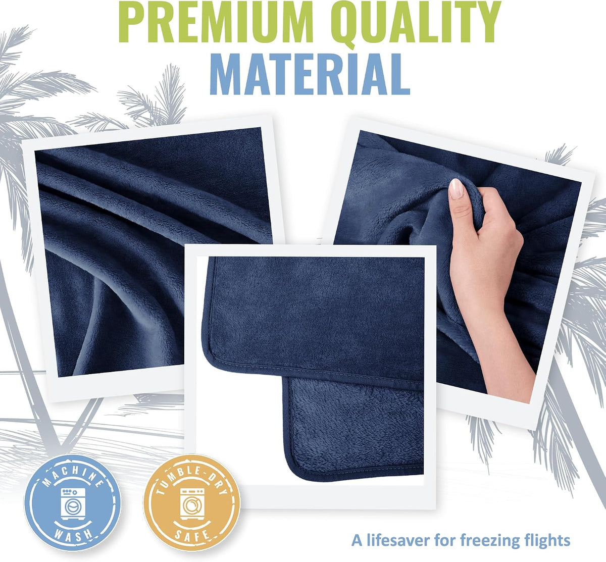 Soft & Warm Travel Blanket for Airplane & Car - Long Flight Essential for Women, Men, Kids - Compact Pillow with Luggage Sleeve & Backpack Clip