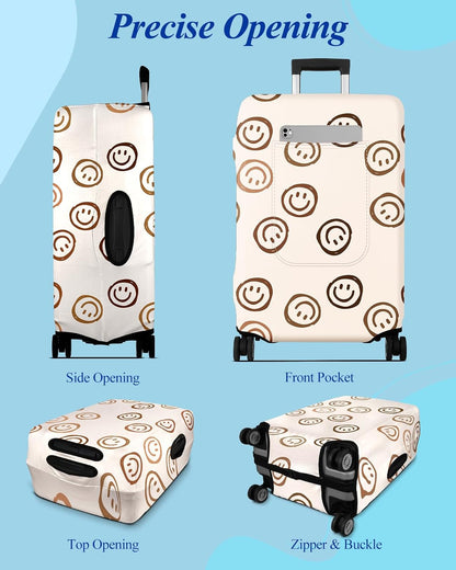 Luggage Cover for Suitcase Tsa Approved Protector - Luggage Sleeve Large Suit Case Cover Travel Stretch Baggage Case Protective Washable Fit 18-32 Inch Spaceship M