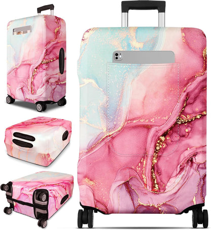 Luggage Cover for Suitcase Tsa Approved Protector - Luggage Sleeve Large Suit Case Cover Travel Stretch Baggage Case Protective Washable Fit 18-32 Inch Spaceship M