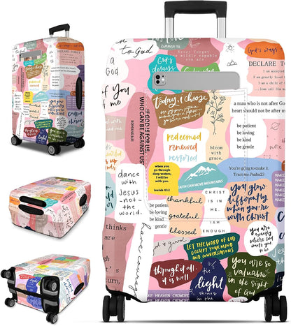 Luggage Cover for Suitcase Tsa Approved Protector - Luggage Sleeve Large Suit Case Cover Travel Stretch Baggage Case Protective Washable Fit 18-32 Inch Spaceship M