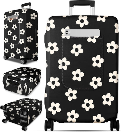 Luggage Cover for Suitcase Tsa Approved Protector - Luggage Sleeve Large Suit Case Cover Travel Stretch Baggage Case Protective Washable Fit 18-32 Inch Spaceship M