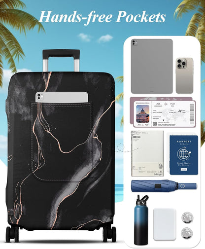Luggage Cover for Suitcase Tsa Approved Protector - Luggage Sleeve Large Suit Case Cover Travel Stretch Baggage Case Protective Washable Fit 18-32 Inch Spaceship M