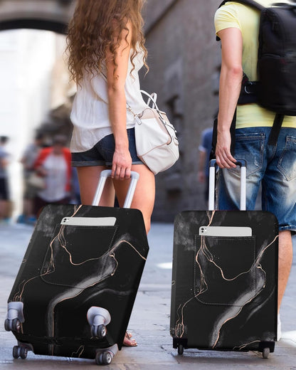 Luggage Cover for Suitcase Tsa Approved Protector - Luggage Sleeve Large Suit Case Cover Travel Stretch Baggage Case Protective Washable Fit 18-32 Inch Spaceship M