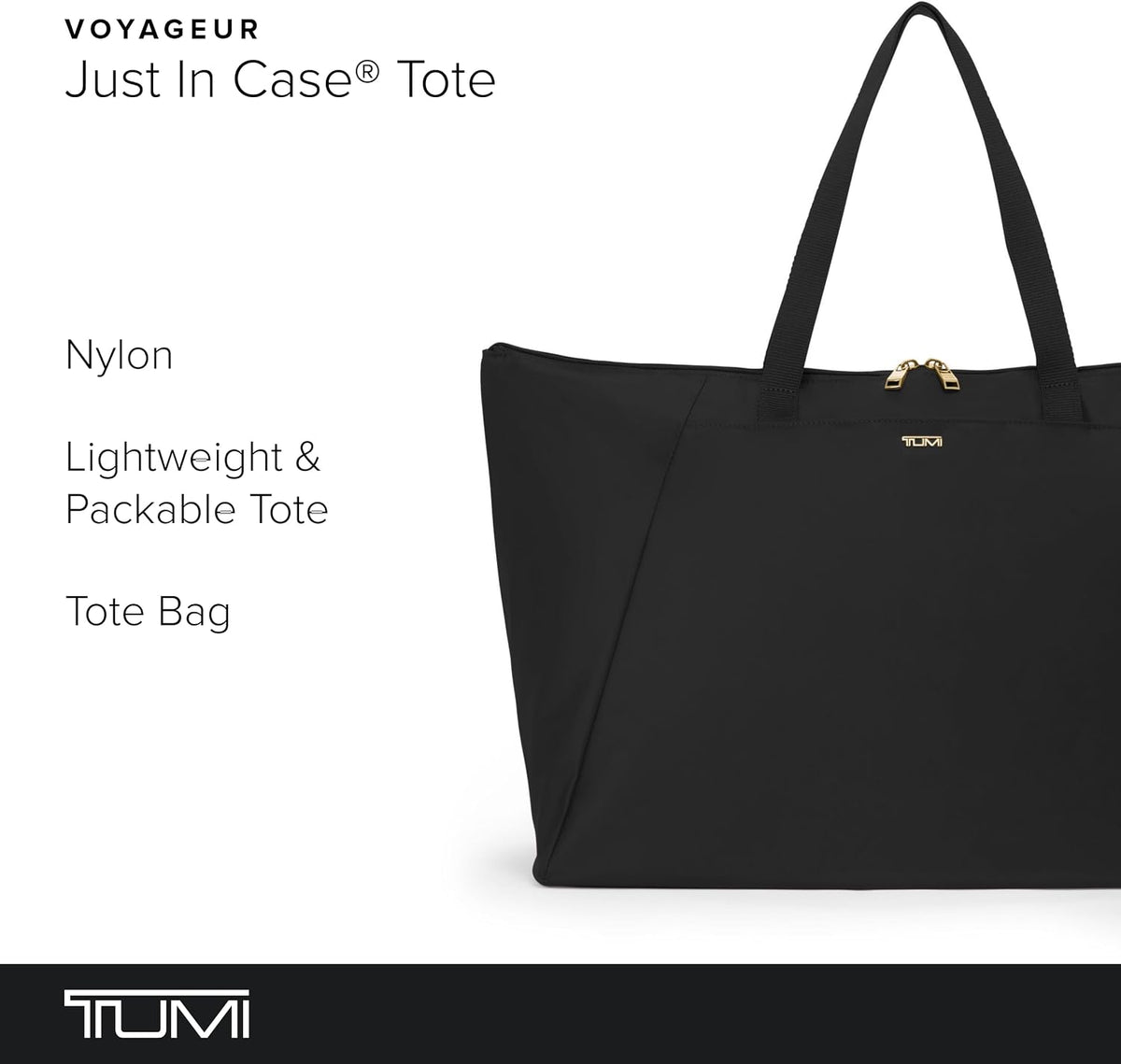 Just In Case Tote - Packable Travel Tote Bag for Women & Men - Carry Travel Accessories Easily