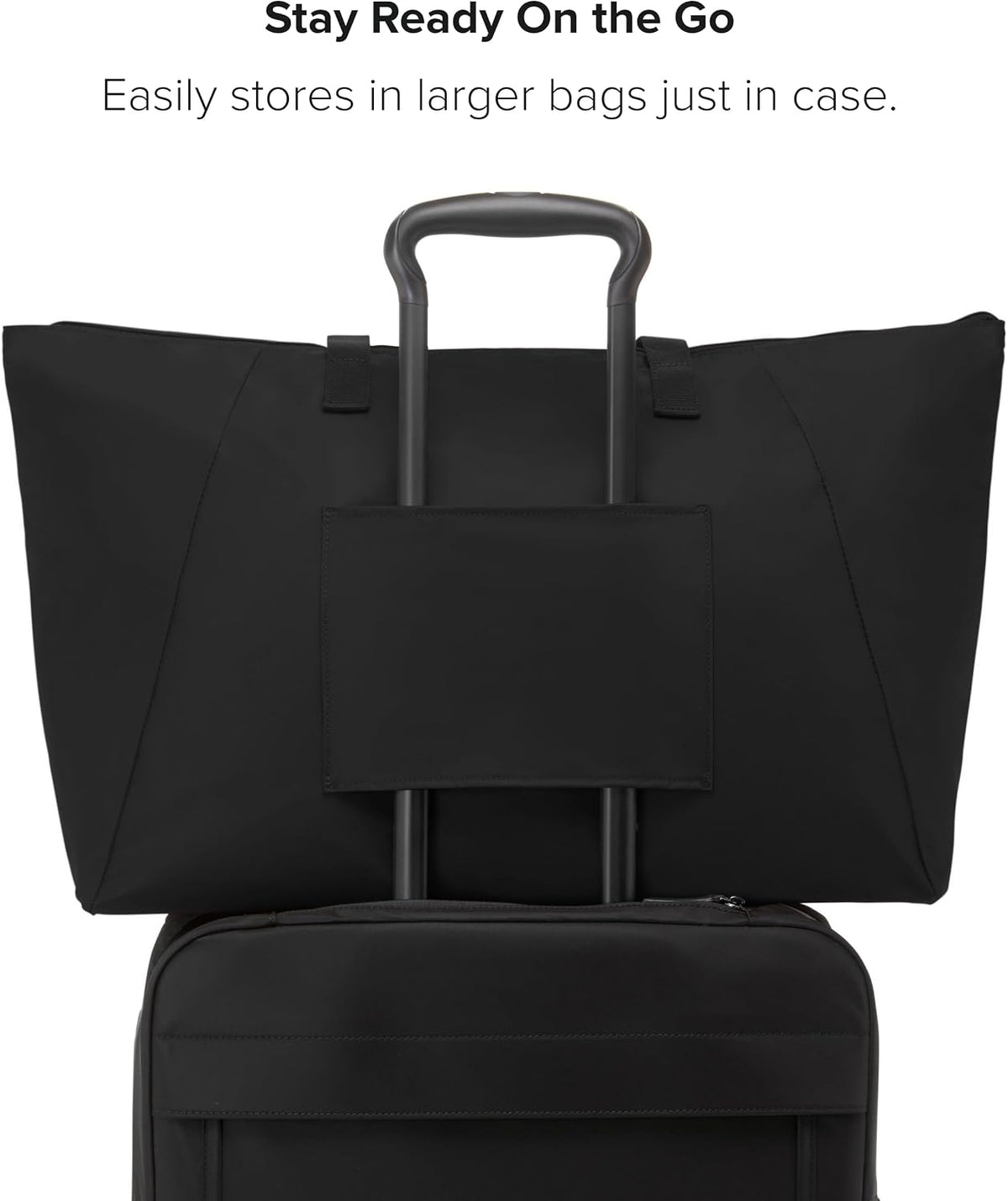 Just In Case Tote - Packable Travel Tote Bag for Women & Men - Carry Travel Accessories Easily