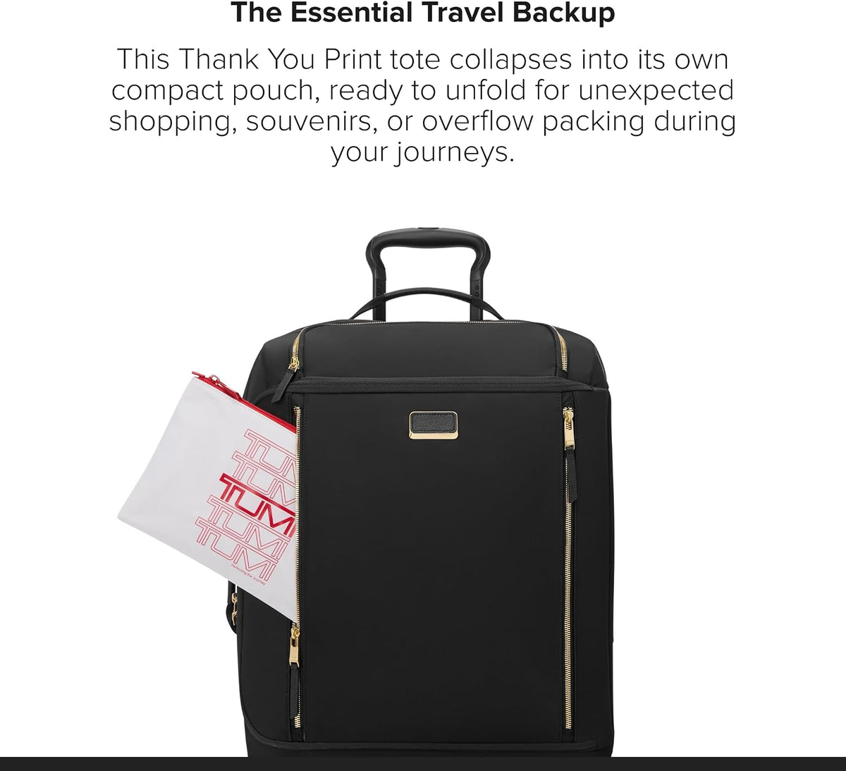 Just In Case Tote - Packable Travel Tote Bag for Women & Men - Carry Travel Accessories Easily