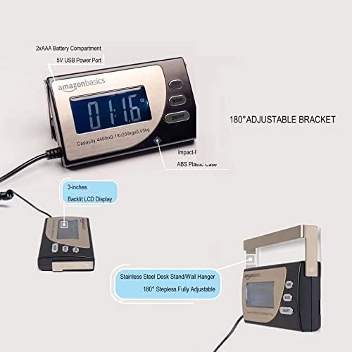 Digital Shipping Postal Scale with Tare Function, Heavy Duty Weighing Platform, 660 lb Capacity, 1 Ounce Readability, Portable, Black