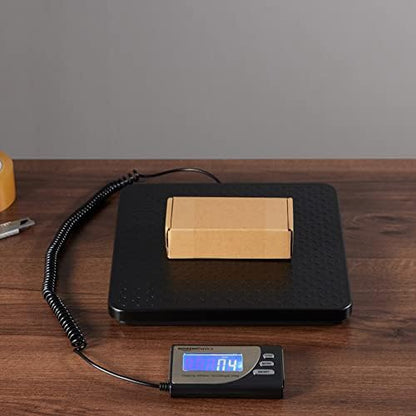 Digital Shipping Postal Scale with Tare Function, Heavy Duty Weighing Platform, 660 lb Capacity, 1 Ounce Readability, Portable, Black