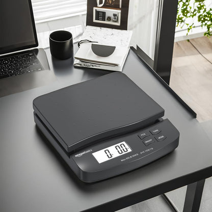Digital Shipping Postal Scale with Tare Function, Heavy Duty Weighing Platform, 660 lb Capacity, 1 Ounce Readability, Portable, Black