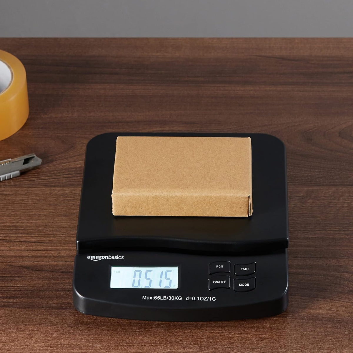 Digital Shipping Postal Scale with Tare Function, Heavy Duty Weighing Platform, 660 lb Capacity, 1 Ounce Readability, Portable, Black