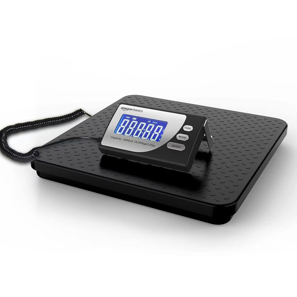 Digital Shipping Postal Scale with Tare Function, Heavy Duty Weighing Platform, 660 lb Capacity, 1 Ounce Readability, Portable, Black