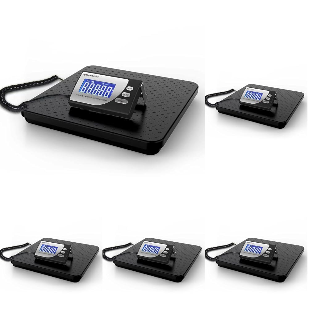 Digital Shipping Postal Scale with Tare Function, Heavy Duty Weighing Platform, 660 lb Capacity, 1 Ounce Readability, Portable, Black
