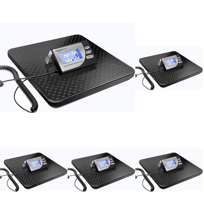 Digital Shipping Postal Scale with Tare Function, Heavy Duty Weighing Platform, 660 lb Capacity, 1 Ounce Readability, Portable, Black