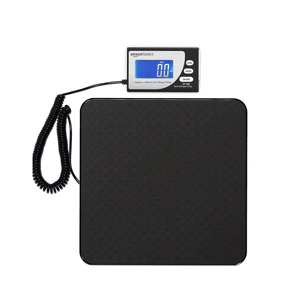 Digital Shipping Postal Scale with Tare Function, Heavy Duty Weighing Platform, 660 lb Capacity, 1 Ounce Readability, Portable, Black