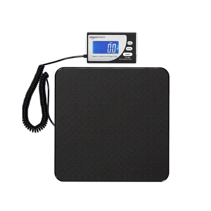 Digital Shipping Postal Scale with Tare Function, Heavy Duty Weighing Platform, 660 lb Capacity, 1 Ounce Readability, Portable, Black