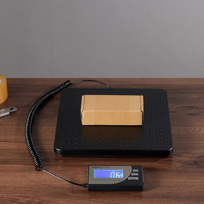 Digital Shipping Postal Scale with Tare Function, Heavy Duty Weighing Platform, 660 lb Capacity, 1 Ounce Readability, Portable, Black
