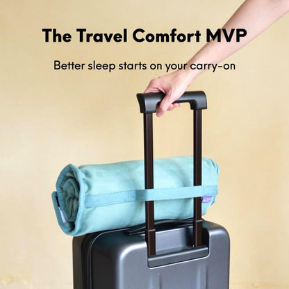 Travel Deep Sleep Pillow – Compact Memory Foam Neck Pillow for Sleeping, Portable Pillow for Hotels, Camping, Side & Back Sleepers, On-the-Go – Wellness Green