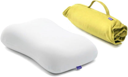 Travel Deep Sleep Pillow – Compact Memory Foam Neck Pillow for Sleeping, Portable Pillow for Hotels, Camping, Side & Back Sleepers, On-the-Go – Wellness Green