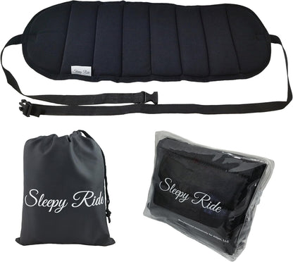 Airplane Footrest Made with Premium Memory Foam - Airplane Travel Accessories - Helps to Prevent Swelling and Soreness - Provides Comfort for Shorter Legs (Jet Black)