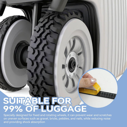 Silicone Luggage Wheel Covers, 8 Pcs Noise Reducing Protectors
