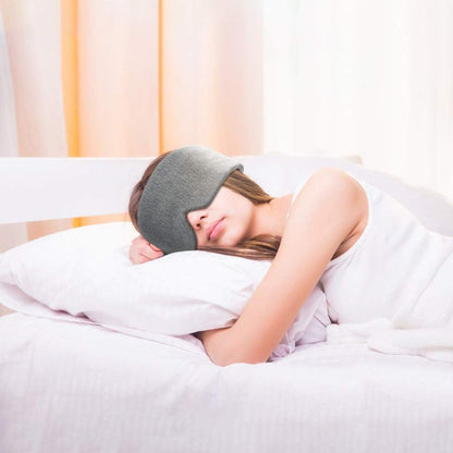 Cotton Sleep Eye Mask for Men - Upgrade Design Blackout Side Sleeper Eyes Cover for Night Sleeping, Large Size Wide Soft Travel Airplane Blindfold with Adjustable Velcro Strap for Work Nap