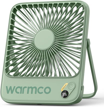 Warmco D3 Portable Travel Fan 10000mAh, Ultra-Slim, 10-24H Battery Life