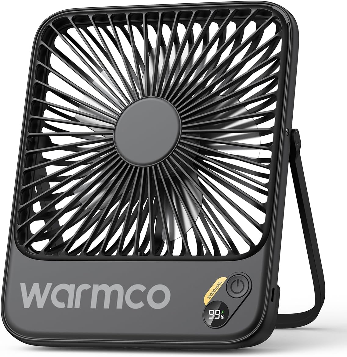 Warmco D3 Portable Travel Fan 10000mAh, Ultra-Slim, 10-24H Battery Life