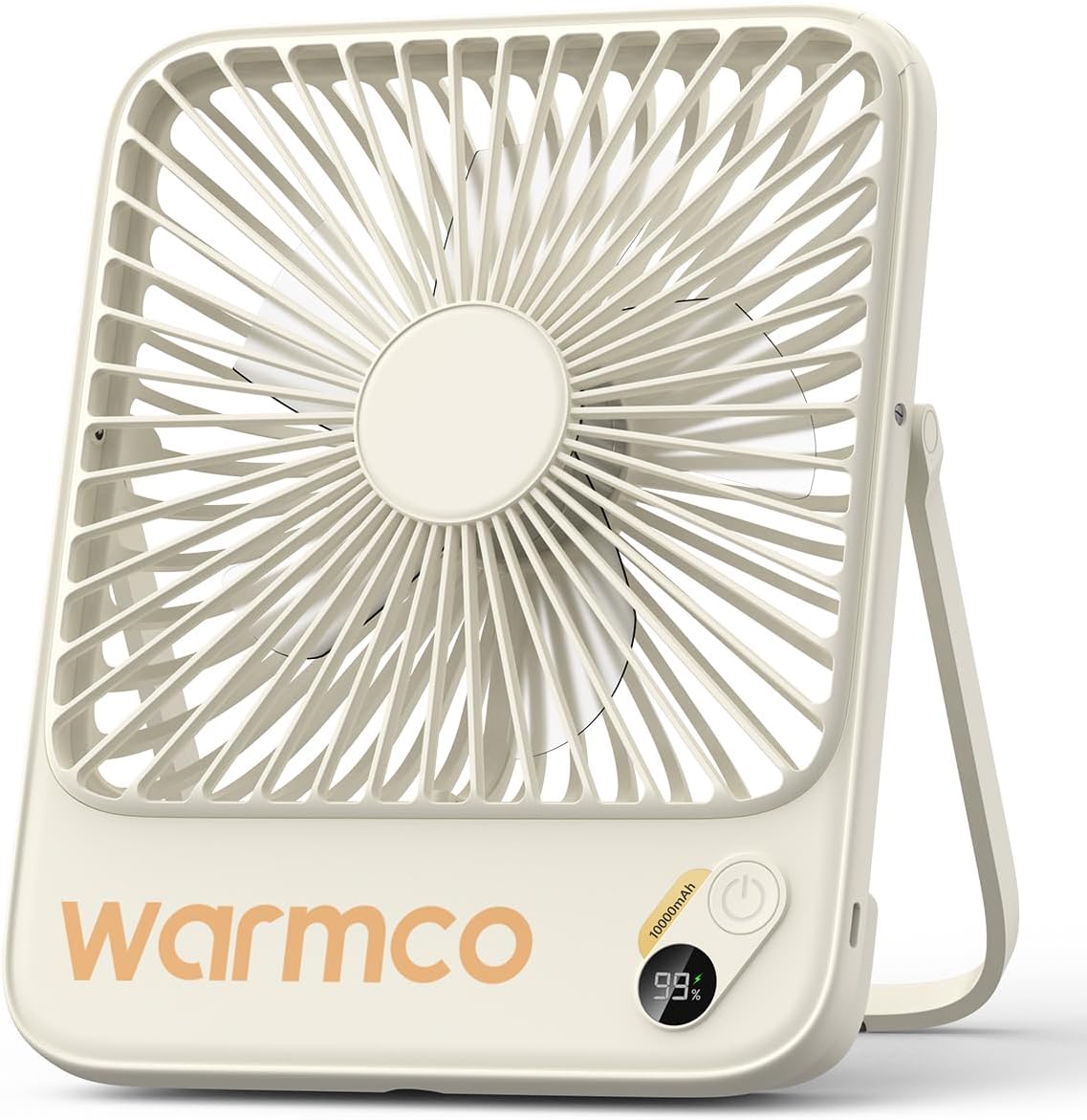 Warmco D3 Portable Travel Fan 10000mAh, Ultra-Slim, 10-24H Battery Life