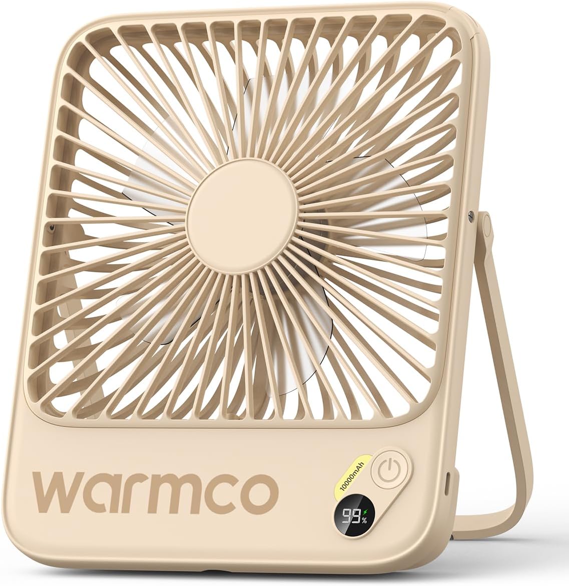 Warmco D3 Portable Travel Fan 10000mAh, Ultra-Slim, 10-24H Battery Life
