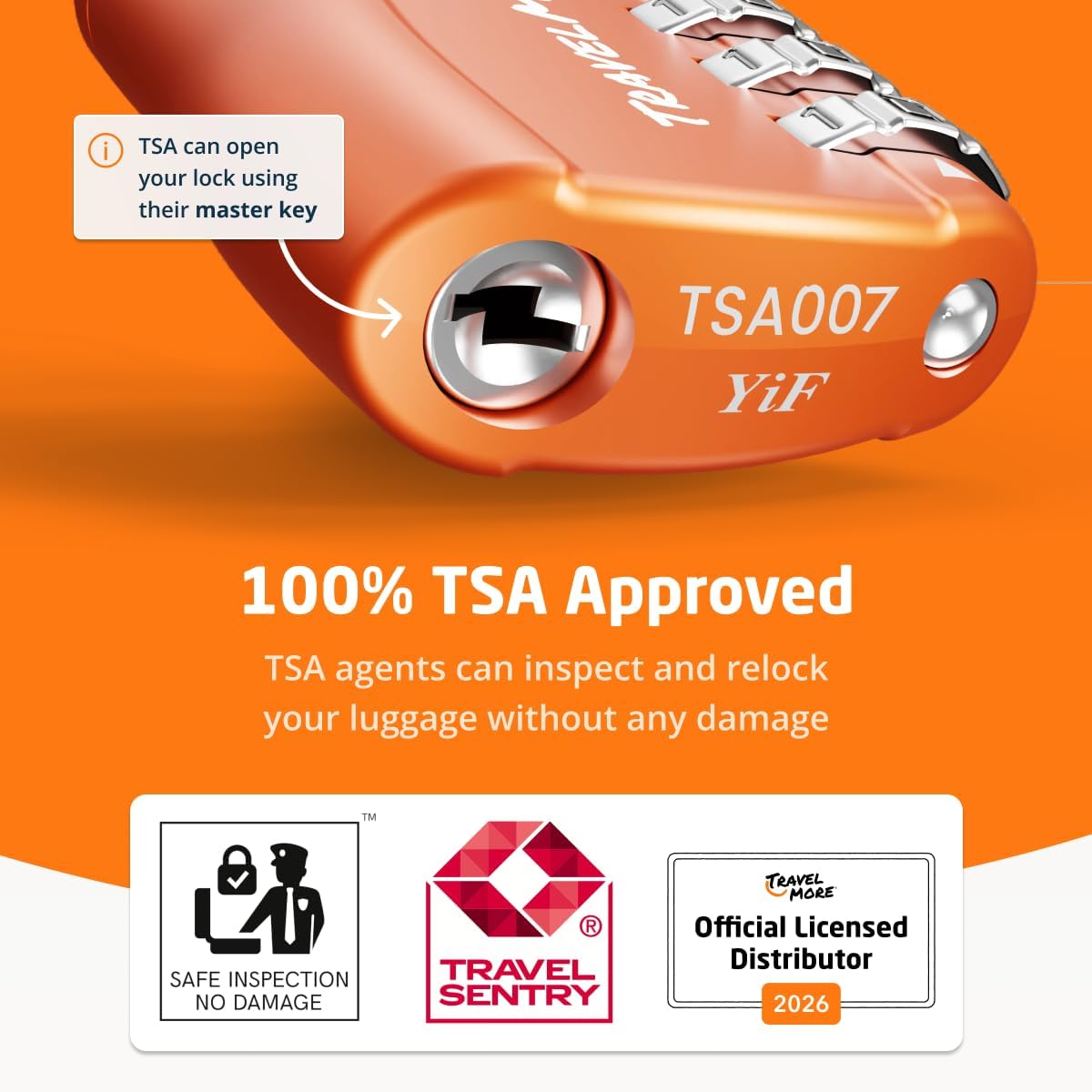 TSA Approved Luggage Locks, Travel Combination Cable Locks