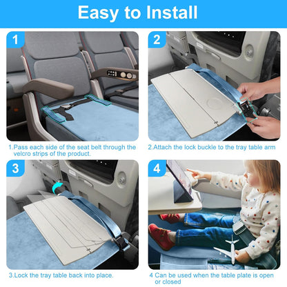 Toddler Airplane Bed, Kids Airplane Seat Extender Travel Bed, Kids Airplane Travel Essentials, Airplane Must Have for Toddlers, Portable Plane Foot Rest for Flights