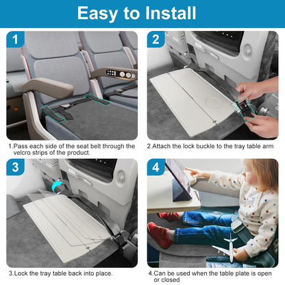 Toddler Airplane Bed, Kids Airplane Seat Extender Travel Bed, Kids Airplane Travel Essentials, Airplane Must Have for Toddlers, Portable Plane Foot Rest for Flights