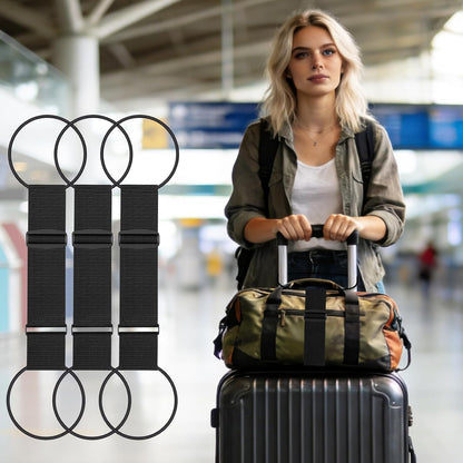 3PCS Luggage Straps,Adjustable Luggage Connector Straps to Two Suitcases
