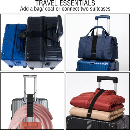 3PCS Luggage Straps,Adjustable Luggage Connector Straps to Two Suitcases
