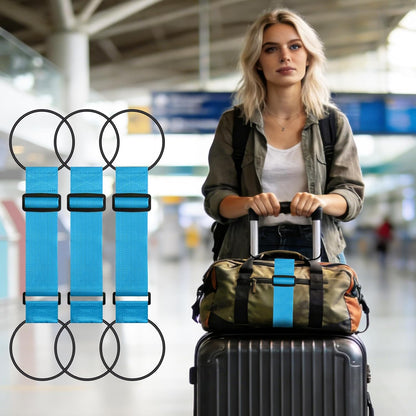 3PCS Luggage Straps,Adjustable Luggage Connector Straps to Two Suitcases