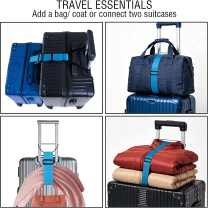 3PCS Luggage Straps,Adjustable Luggage Connector Straps to Two Suitcases