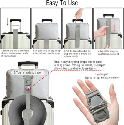 3PCS Luggage Straps,Adjustable Luggage Connector Straps to Two Suitcases