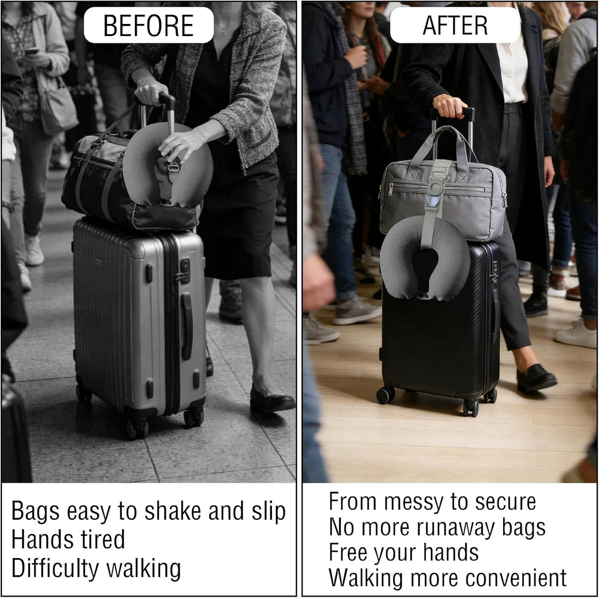 3PCS Luggage Straps,Adjustable Luggage Connector Straps to Two Suitcases