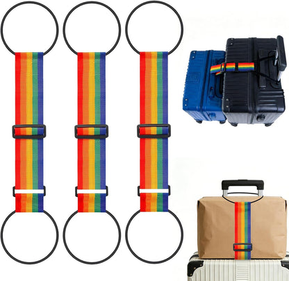3PCS Luggage Straps,Adjustable Luggage Connector Straps to Two Suitcases