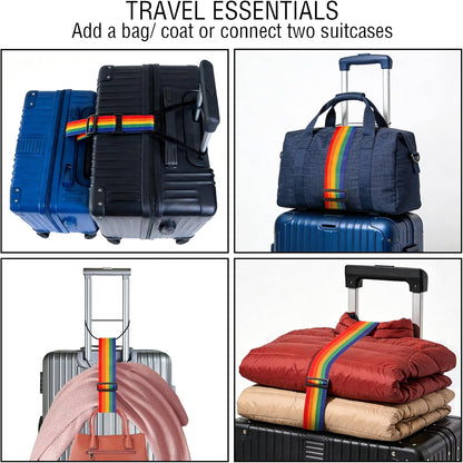 3PCS Luggage Straps,Adjustable Luggage Connector Straps to Two Suitcases