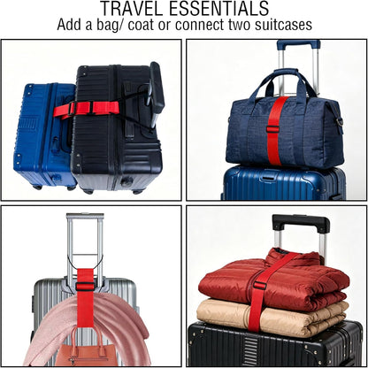 3PCS Luggage Straps,Adjustable Luggage Connector Straps to Two Suitcases
