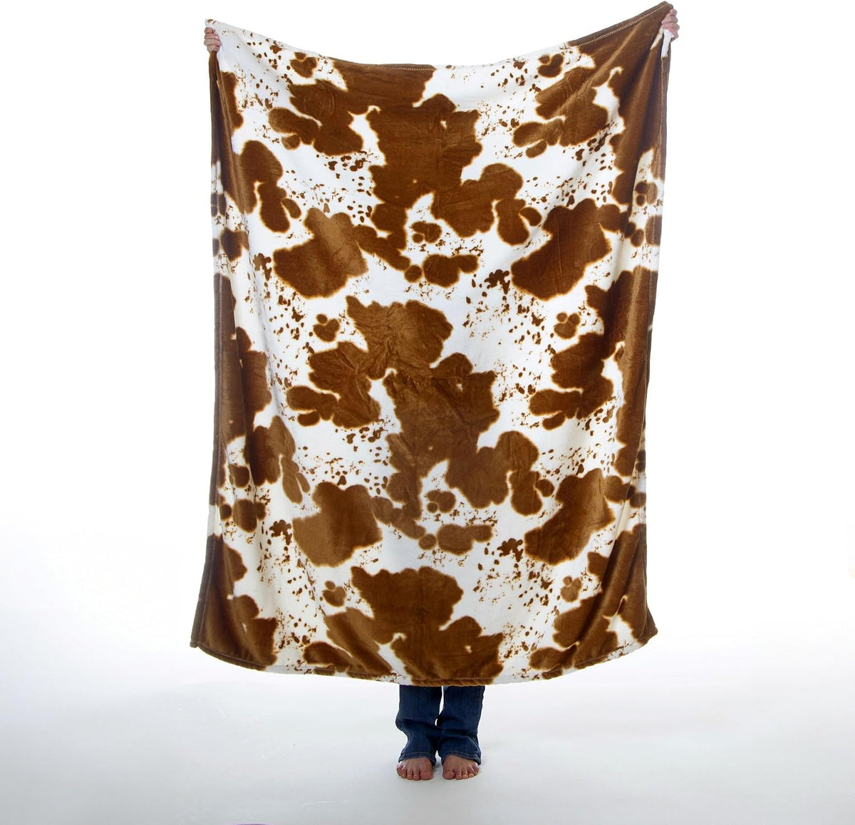 Inc. Travel Blanket, Premium Compact 2-in-1 Airplane Blanket/Pillow, Cow Print