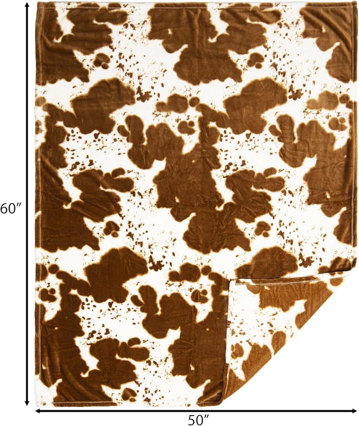 Inc. Travel Blanket, Premium Compact 2-in-1 Airplane Blanket/Pillow, Cow Print
