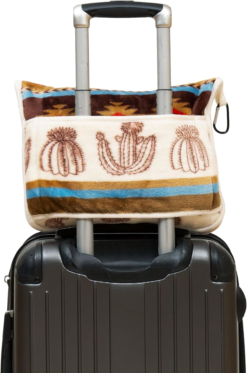 Inc. Travel Blanket, Premium Compact 2-in-1 Airplane Blanket/Pillow, Cow Print