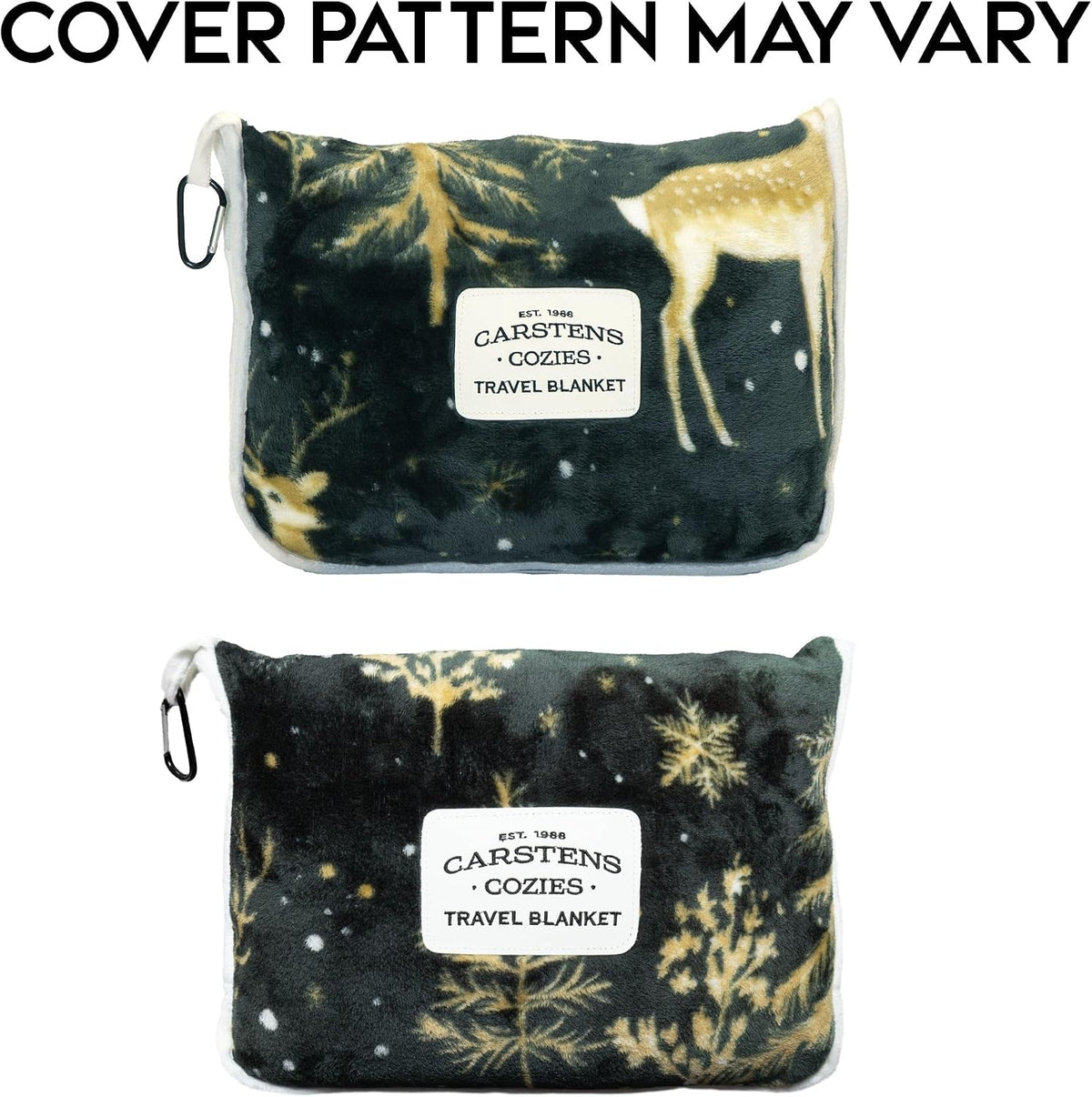 Inc. Travel Blanket, Premium Compact 2-in-1 Airplane Blanket/Pillow, Cow Print