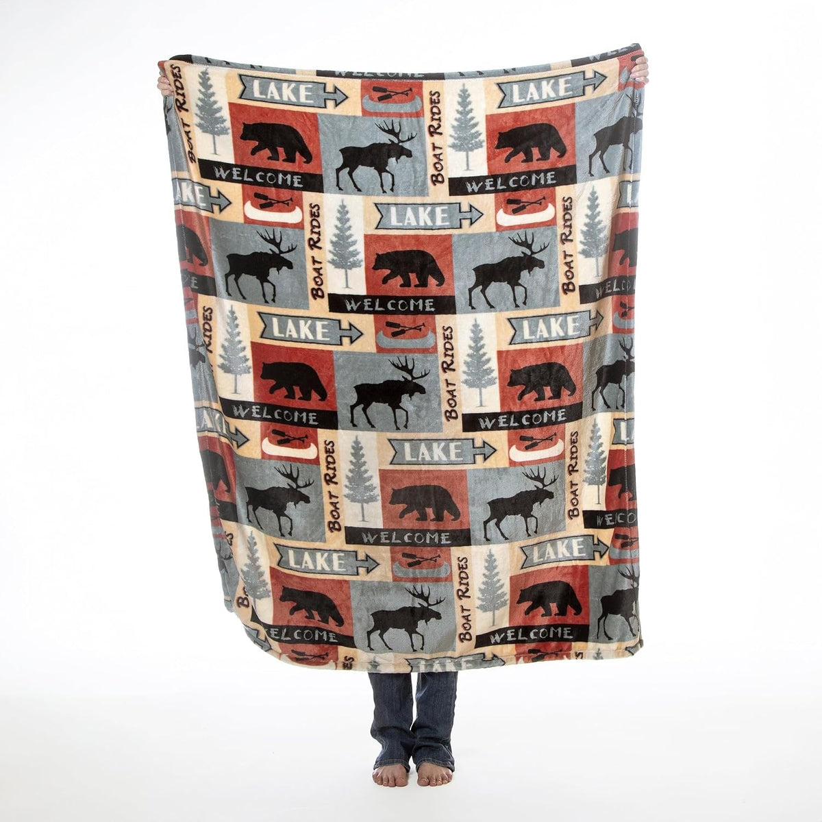 Inc. Travel Blanket, Premium Compact 2-in-1 Airplane Blanket/Pillow, Cow Print